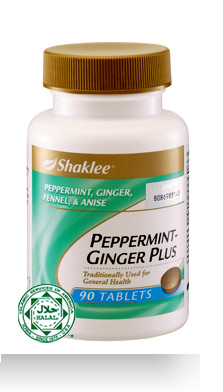 Peppermint Ginger Shaklee untuk buang angin
